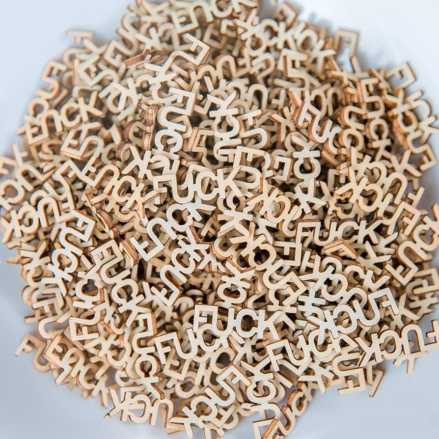 Amazon.com: WINUSD 300Pcs Wooden Fucks | Bag of F*CKS, Jar of F